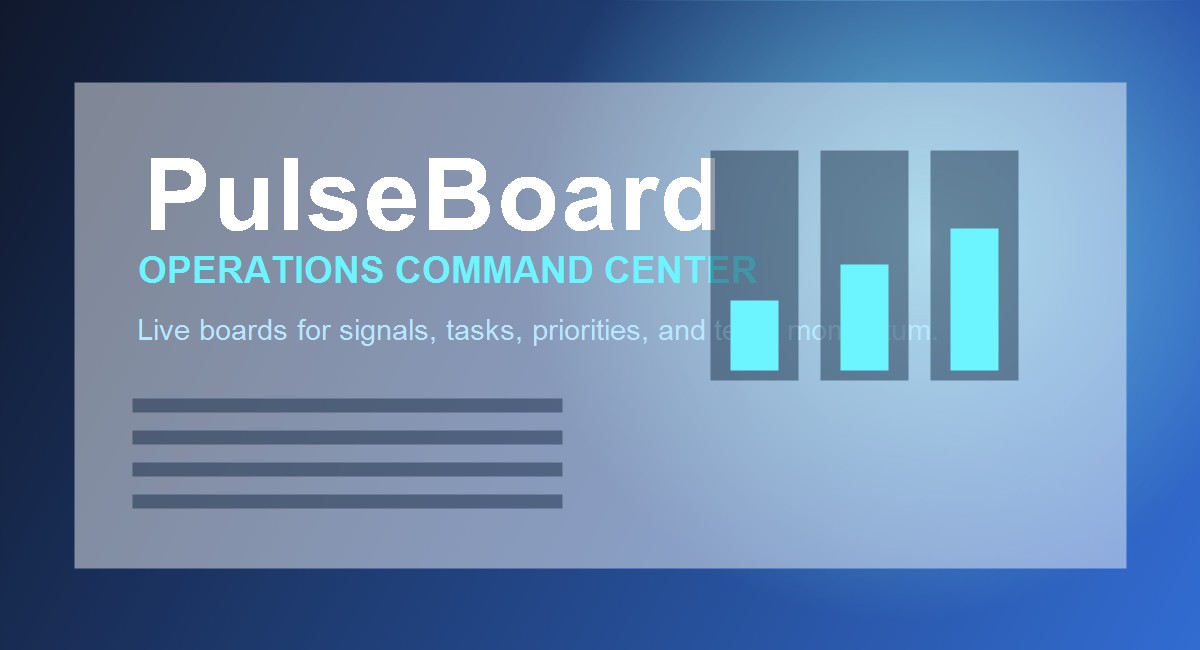 PulseBoard homepage preview